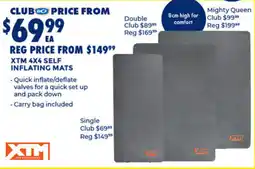 BCF Xtm 4x4 self inflating mats offer