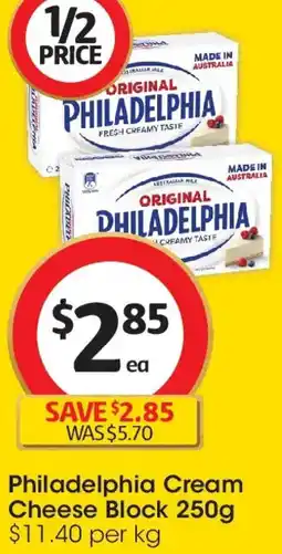 Coles Philadelphia cream cheese block offer