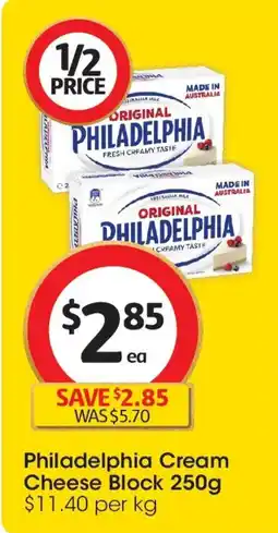Coles Philadelphia cream cheese block offer