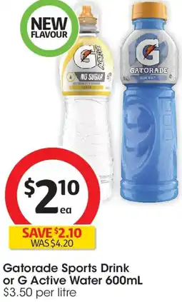Coles Gatorade Sports Drink or G Active Water offer