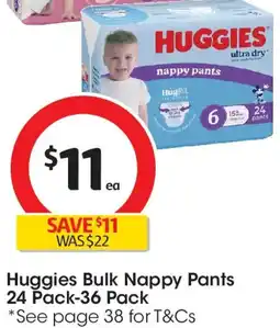 Coles Huggies ultra dry nappy pants boys offer
