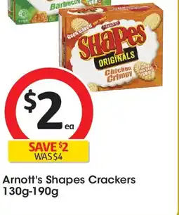 Coles Arnott's shapes cracker biscuits original chicken crimpy offer