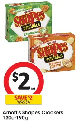 Coles Arnott's Shapes Crackers offer