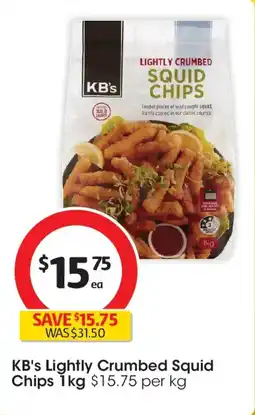 Coles Kb's lightly crumbed squid chips lightly crumbed offer