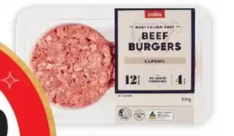 Coles classic beef burgers