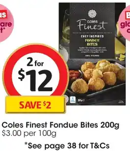 Coles Coles Finest Fondue Bites offer