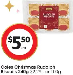 Coles Coles Christmas Rudolph Biscuits offer