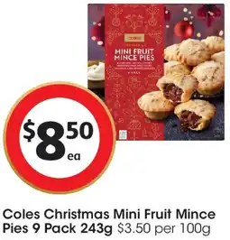 Coles Coles Christmas Mini Fruit Mince Pies offer