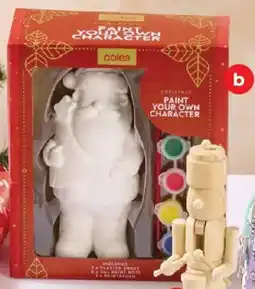 Coles Paint Your Own Character offer
