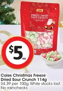 Coles Coles Christmas Freeze Dried Sour Crunch offer