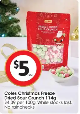 Coles Coles Freeze Dried Sour Christmas Crunch offer