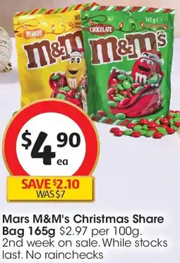 Coles Mars M&M's Christmas Share Bag offer