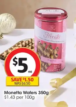 Coles Monetta Wafers Chocolate offer