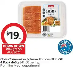 Coles Coles Tasmanian Salmon Portions Skin Off offer