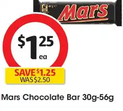 Coles Mars Milk Chocolate Bar Caramel Nougat offer
