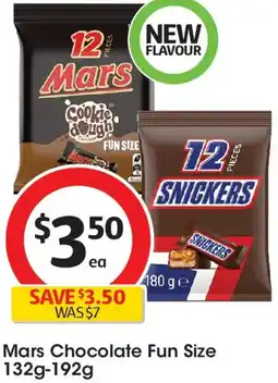 Coles Mars Chocolate Fun Size offer