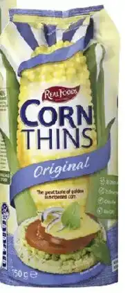 Coles Real Foods Original Corn Thins offer