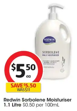 Coles Redwin Sorbolene Moisturise offer