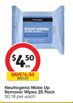 Coles Neutrogena Makeup Remover Cleansing Wipes offer