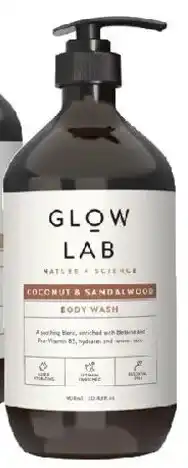 Coles Glow Lab Coconut & Sandalwood Body Wash offer