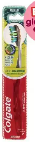 Coles Colgate 360 Advanced Medium Manual Toothbrush offer