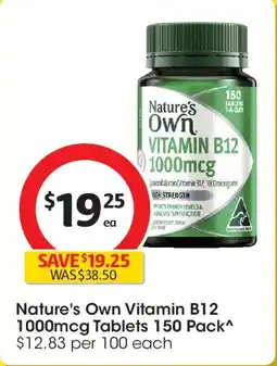 Coles Nature's Own Vitamin B12 offer