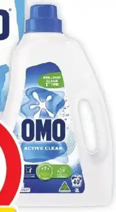 Coles OMO Laundry Liquid Active Clean Front & Top offer