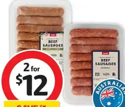 Coles Coles The Original Beef Sausages offer