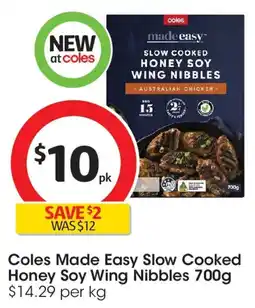 Coles Coles Made Easy Honey Soy Wing Nibbles offer