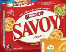 Coles Arnott's Savoy Crackers Original offer