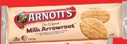 Coles Arnott's Plain Biscuits Milk Arrowroot offer