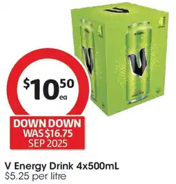Coles V Energy Drink Can offer
