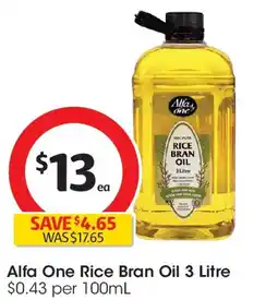 Coles Alfa One Rice Bran Oil offer
