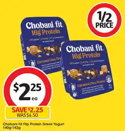 Coles Chobani Fit Flip Yogurt Caramel Choc Peanut offer