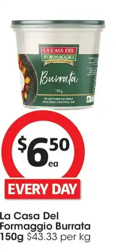 Coles La Casa Del Formaggio Burrata offer