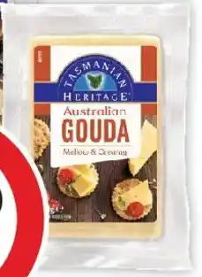 Coles Tasmanian Heritage Cheese Wedge Gouda offer