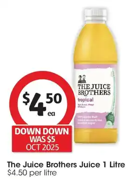Coles The Juice Brothers Tropical Juice offer