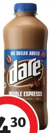 Coles Dare No Sugar Added Iced Coffee Double Espresso offer