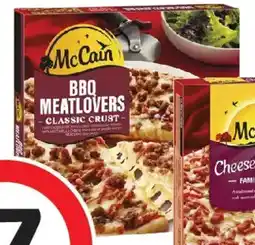 Coles McCain Frozen Bbq Meatlovers Family Pizza offer