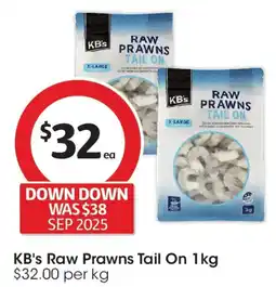 Coles KB's Raw Prawns Tail On offer