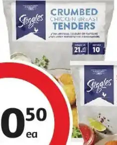 Coles Steggles Frozen Classic Crumb Chicken Breast Tenders offer