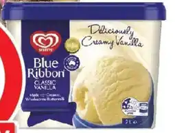 Coles Streets Blue Ribbon Vanilla Ice Cream Tub offer