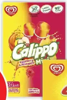 Coles Streets Calippo Mini Ice Raspberry Pineapple Ice Cream offer