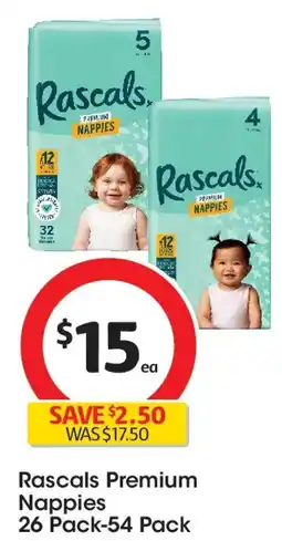 Coles Rascals Premium Nappies offer