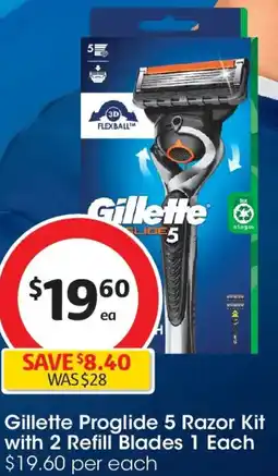 Coles Gillette Fusion 5 Proglide Power Razor Kit With 2 Refill Blades offer