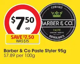 Coles Barber & Co. Paste Styler offer