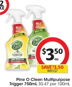 Coles Pine O Cleen Multi Purpose Trigger Spray Lemon Lime offer