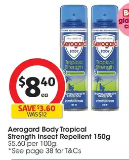 Coles Aerogard Tropical Insect Repellent Aerosol offer