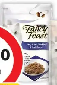 Coles Fancy Feast Dry Cat Food Tuna Prawn Mackerel Crab offer