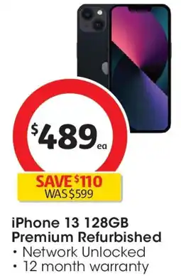 Coles Apple iPhone 13 128GB Refurbished Device offer
